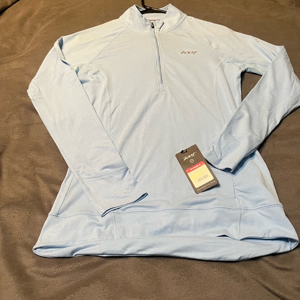 Zoot Ocean Blue Quarter Zip Top Size M New w/ tags